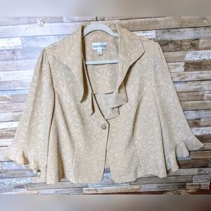 Danny & Nicole Jacket W/Button Closure Bell Sleeves